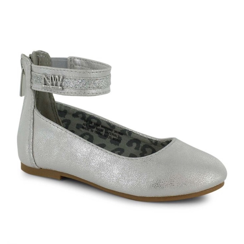 Nine West silver shimmering Dress Shoe Flats- Toddler Size 10